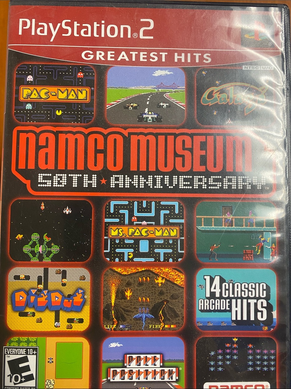 Namco Museum 50th Anniversary PlayStation 2 Game - Red & Black